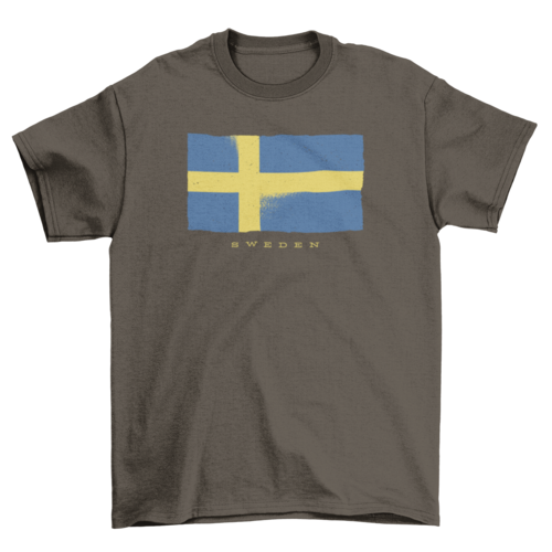 Sweden Grunge Flag T-shirt